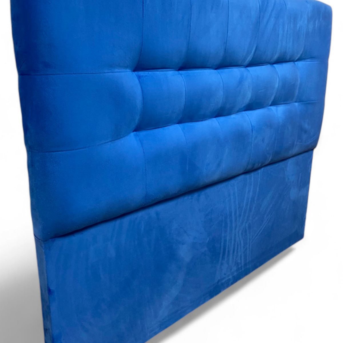 GENERICO - Respaldo De Cama 2 Plazas Valencia Felpa Azul