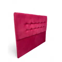 GENERICO - Respaldo De Cama 2 Plazas Valencia Felpa Fucsia