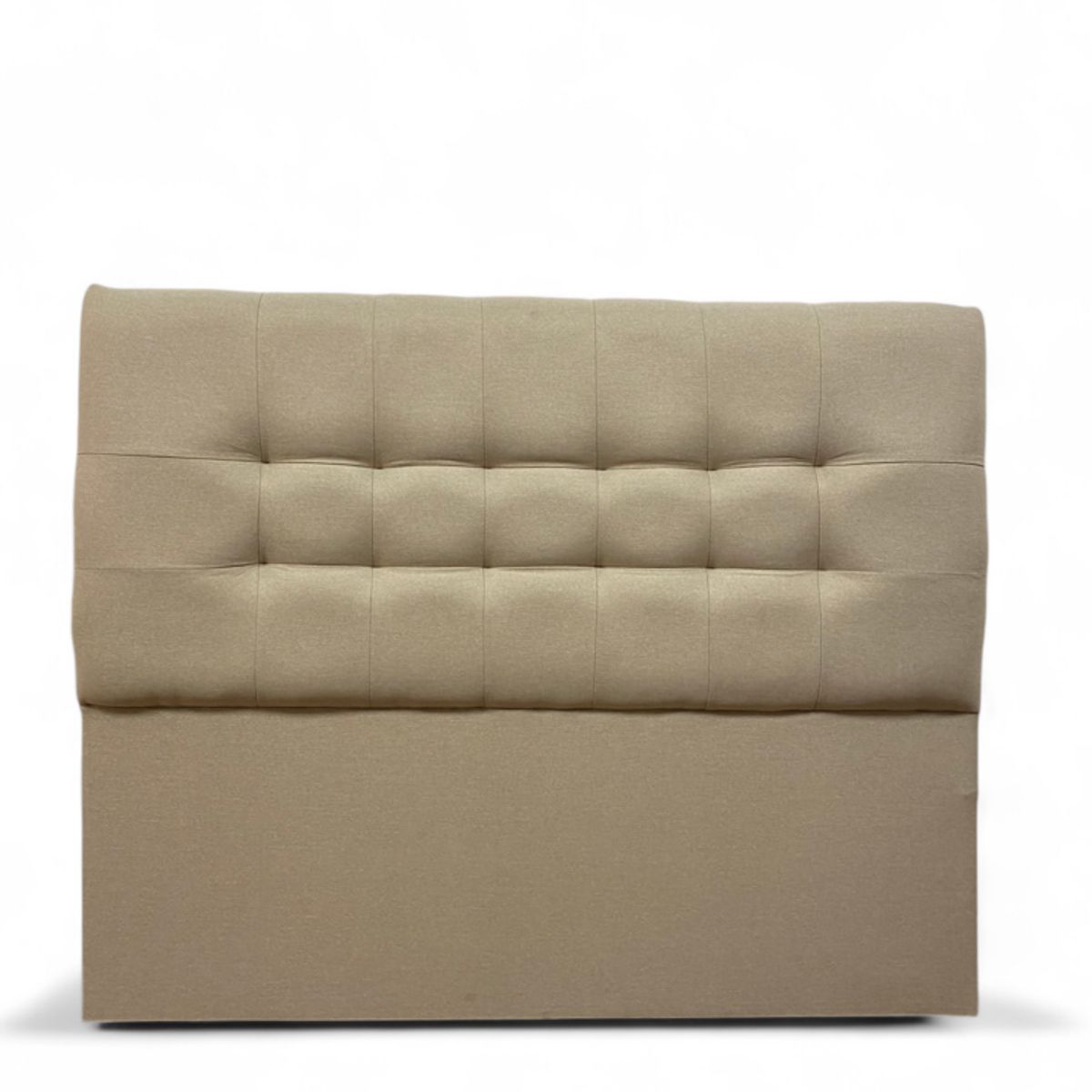 GENERICO - Respaldo De Cama 2 Plazas Valencia Tela Lino Beige