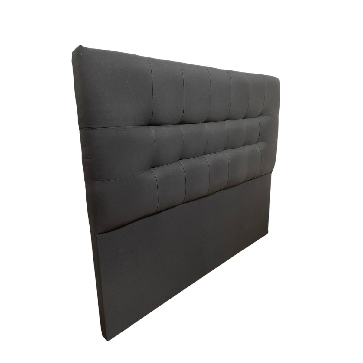 GENERICO - Respaldo De Cama 2 Plazas Valencia Tela Lino Negro