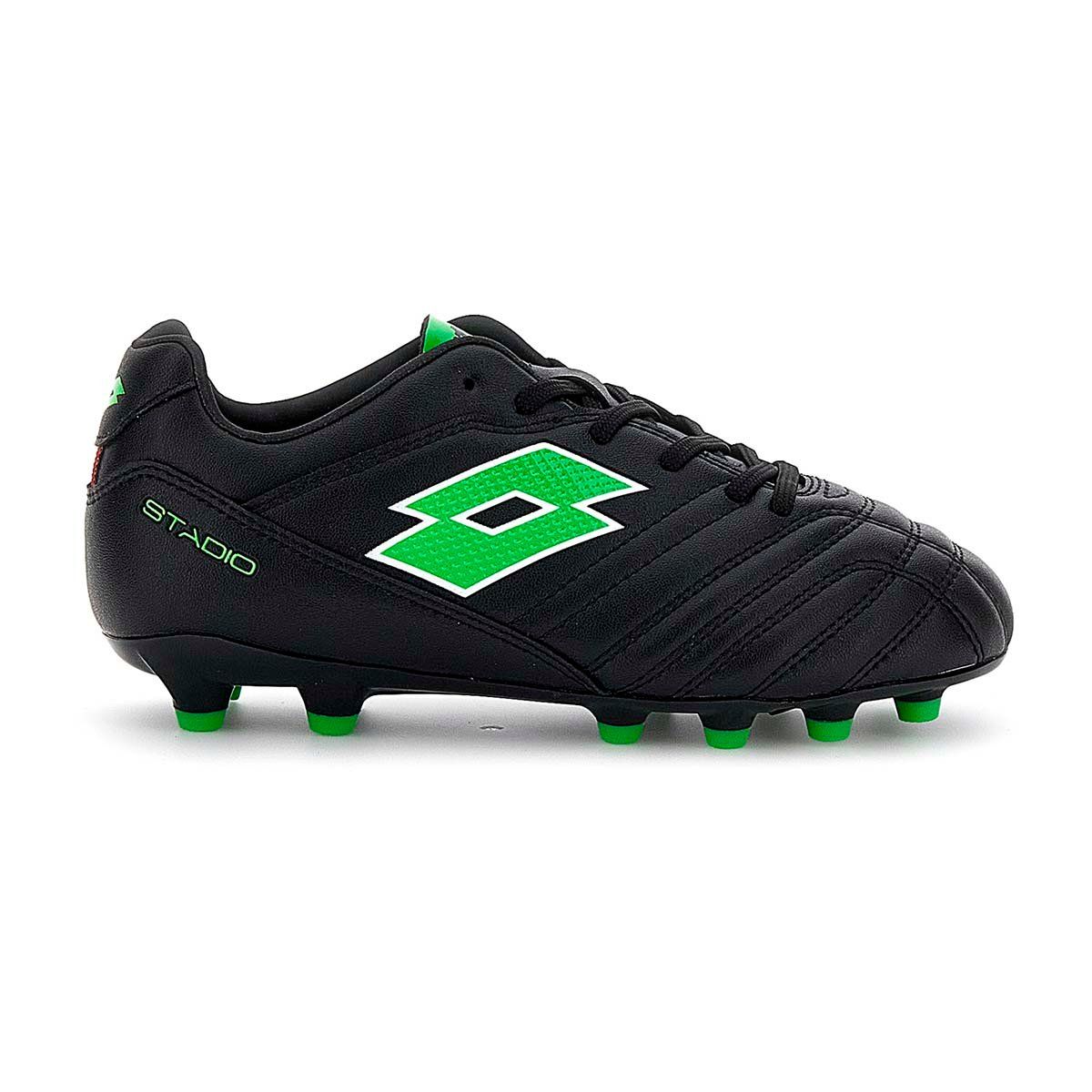 LOTTO - Zapato Fútbol Juvenil Lotto - Stadio 705 FG Negro Verde - Negro - 39