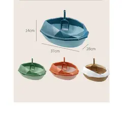 GENERICO - Arenero Bandeja Para Gato Baño Sanitario Octagonal Naranja