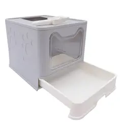 GENERICO - Arenero Cupula Resistente con Filtro Baño Sanitario Gris