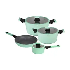 KITCHENWARE - Bateria De Cocina 7 Piezas Soho Mint