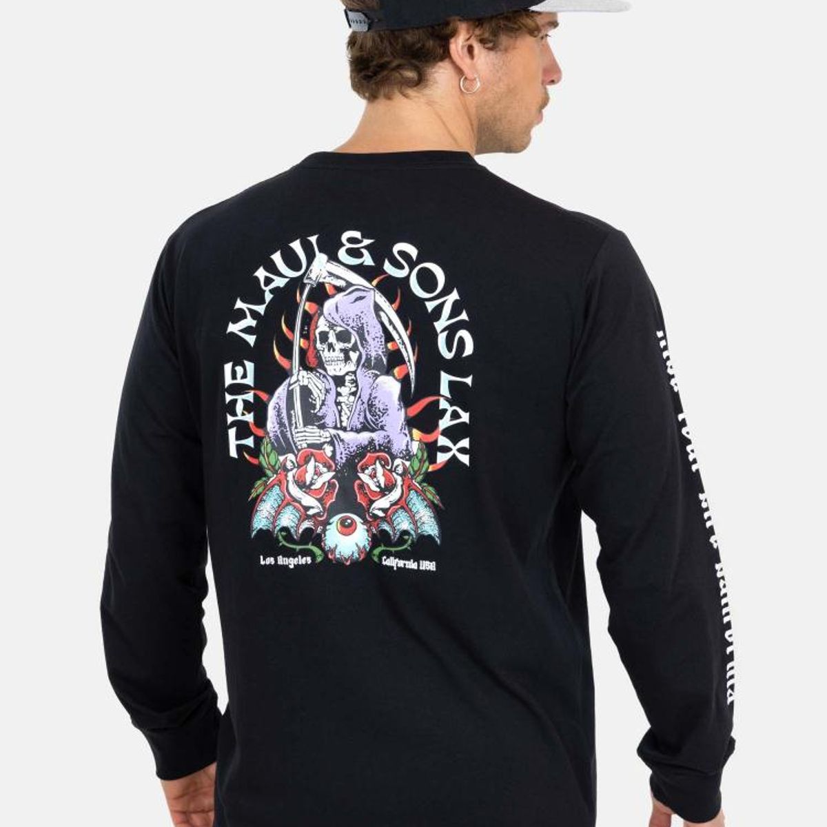 MAUI AND SONS - Polera ML Pacific Hombre Negro Maui And Sons