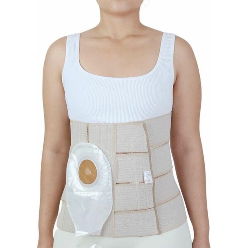 BLUNDING - Faja Colostomía Cuatro Bandas -electromedicina - Beige - L