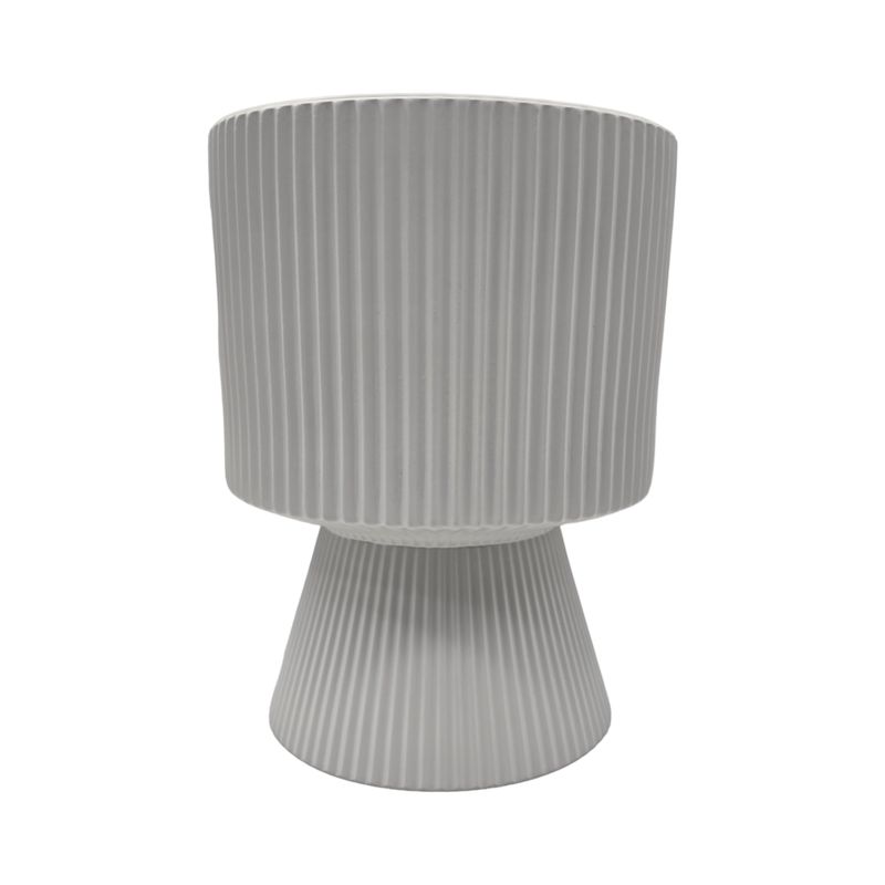 GENERICO - Macetero Maceta Ceramica Estilo Nordico Blanco Base Conica
