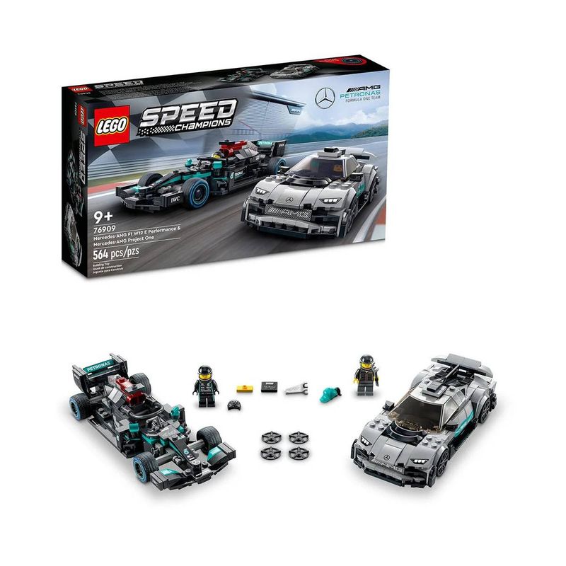 LEGO - LEGO Speed Champions: MERCEDES-AMG F1 Y MERCEDES-AMG 76909