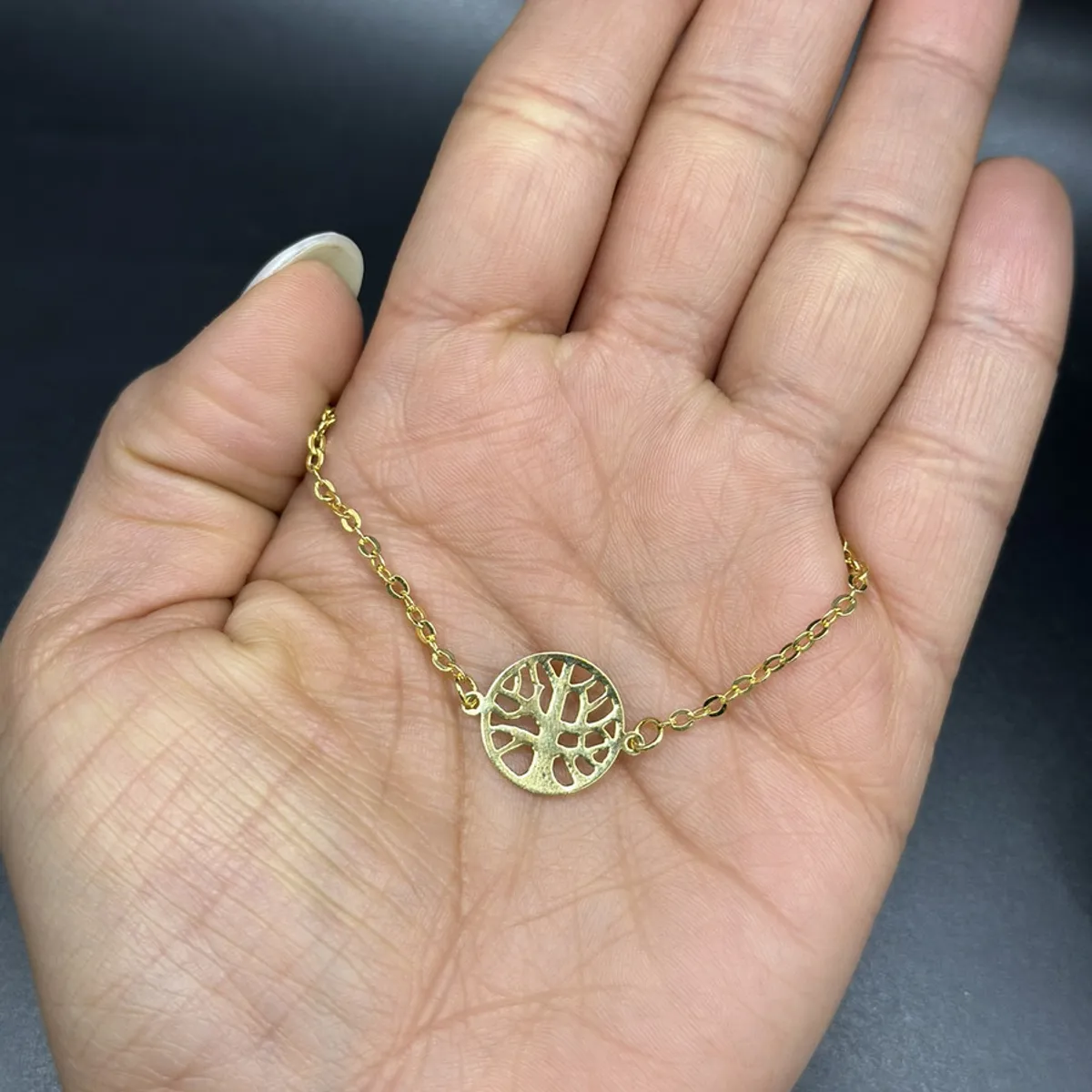 GENERICO - Collar Choker Juvenil Arbol De Vida Enchapado En Oro 24 Kl
