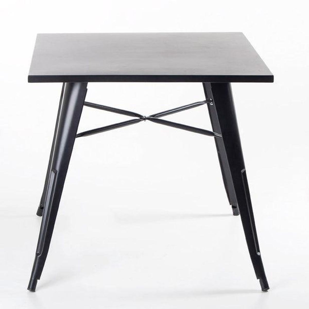 SPAZZIO - Mesa Tolix gris mate 80x80x75 cm - Gris