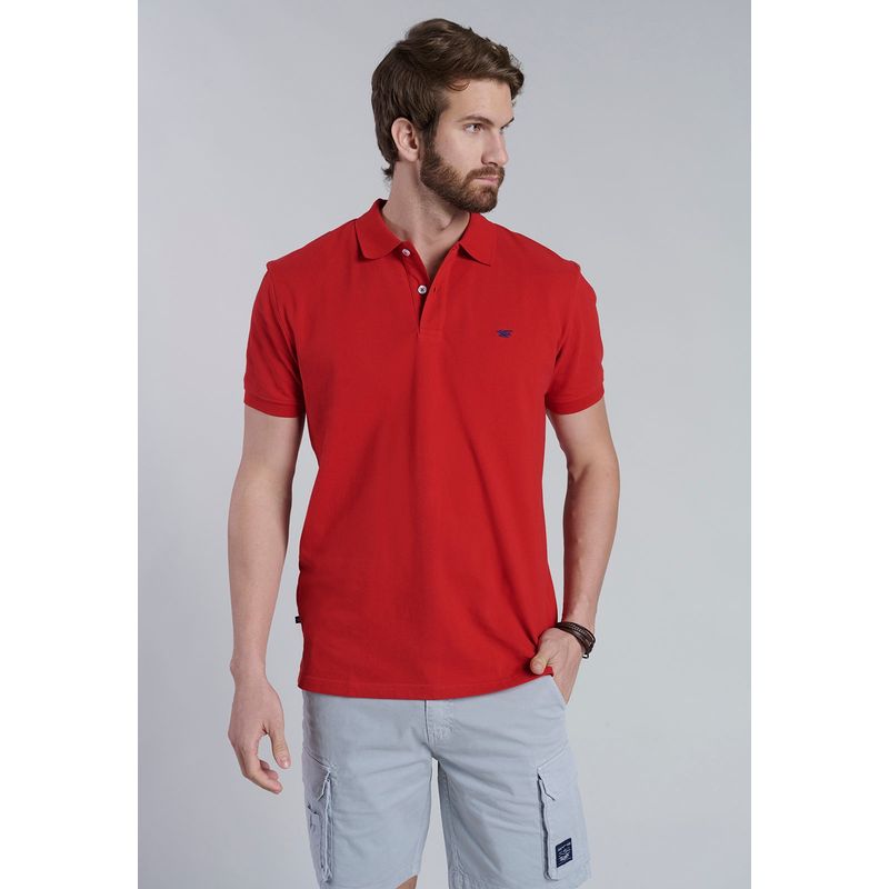 FEROUCH - Polera Basica Pique Rojo Ferouch