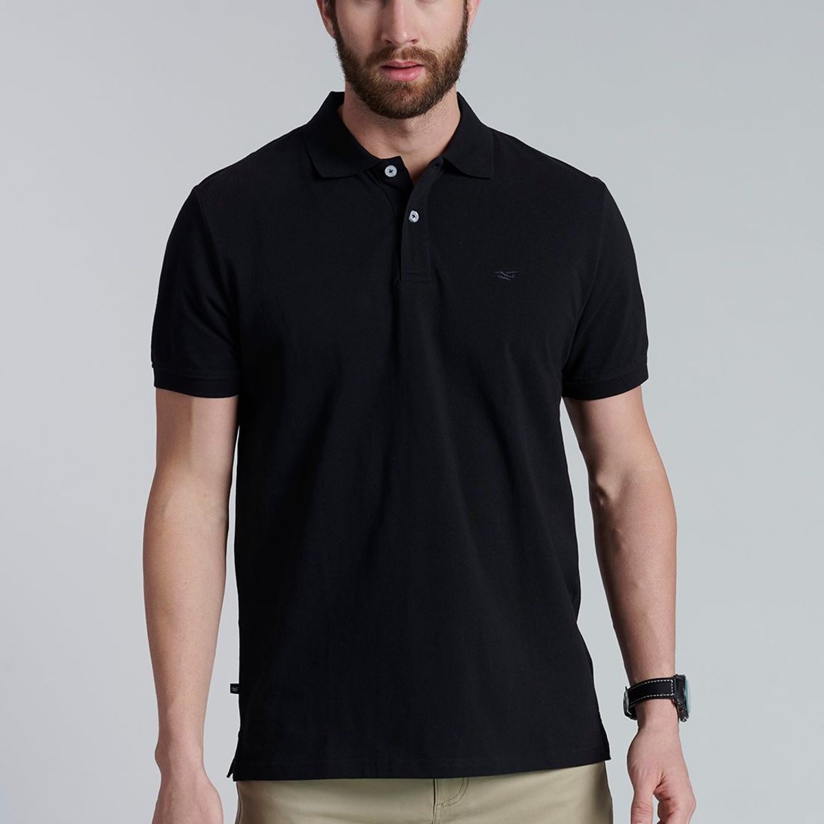 FEROUCH - Polera Básica Negro Pique Ferouch