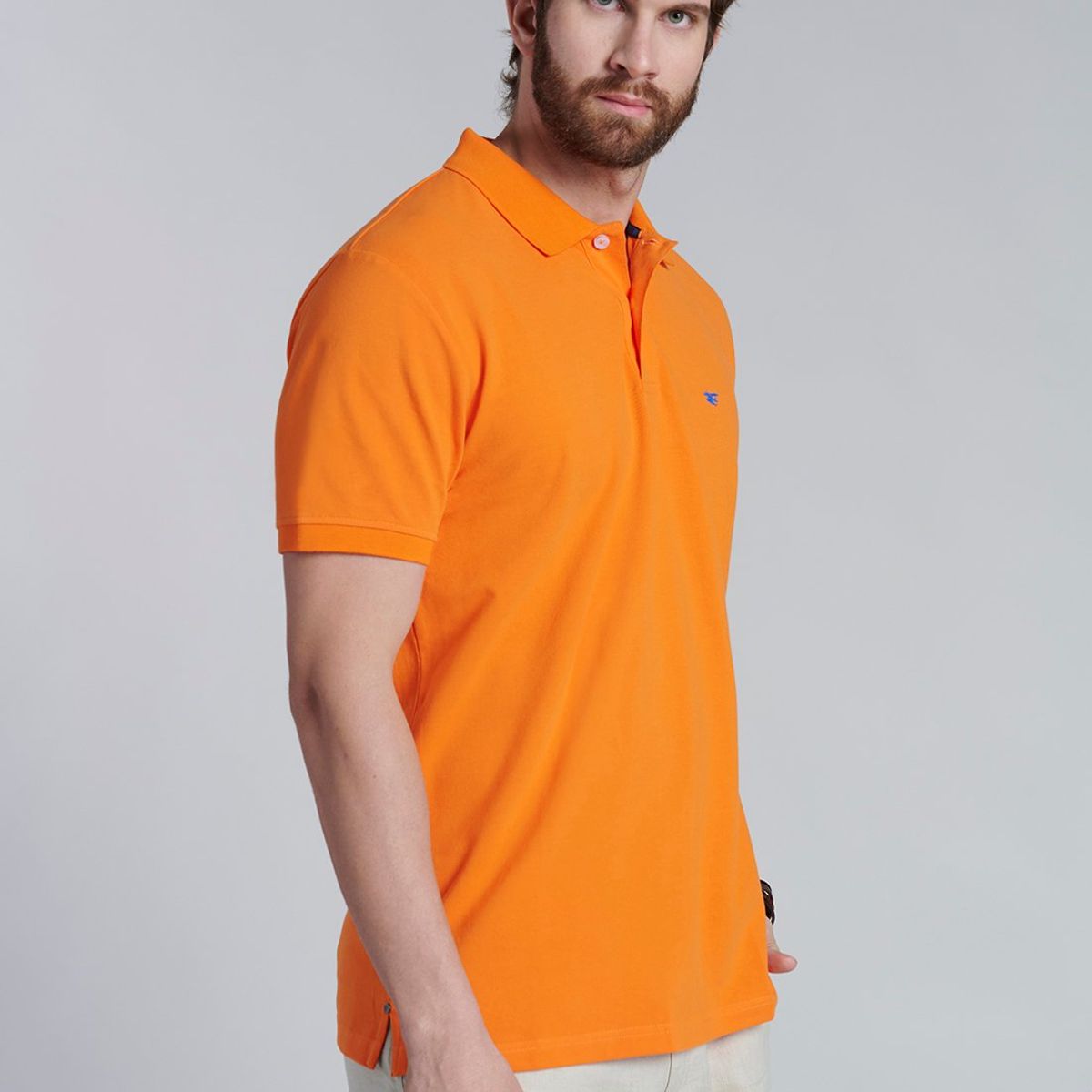FEROUCH - Polera Pique Básica Naranja Ferouch