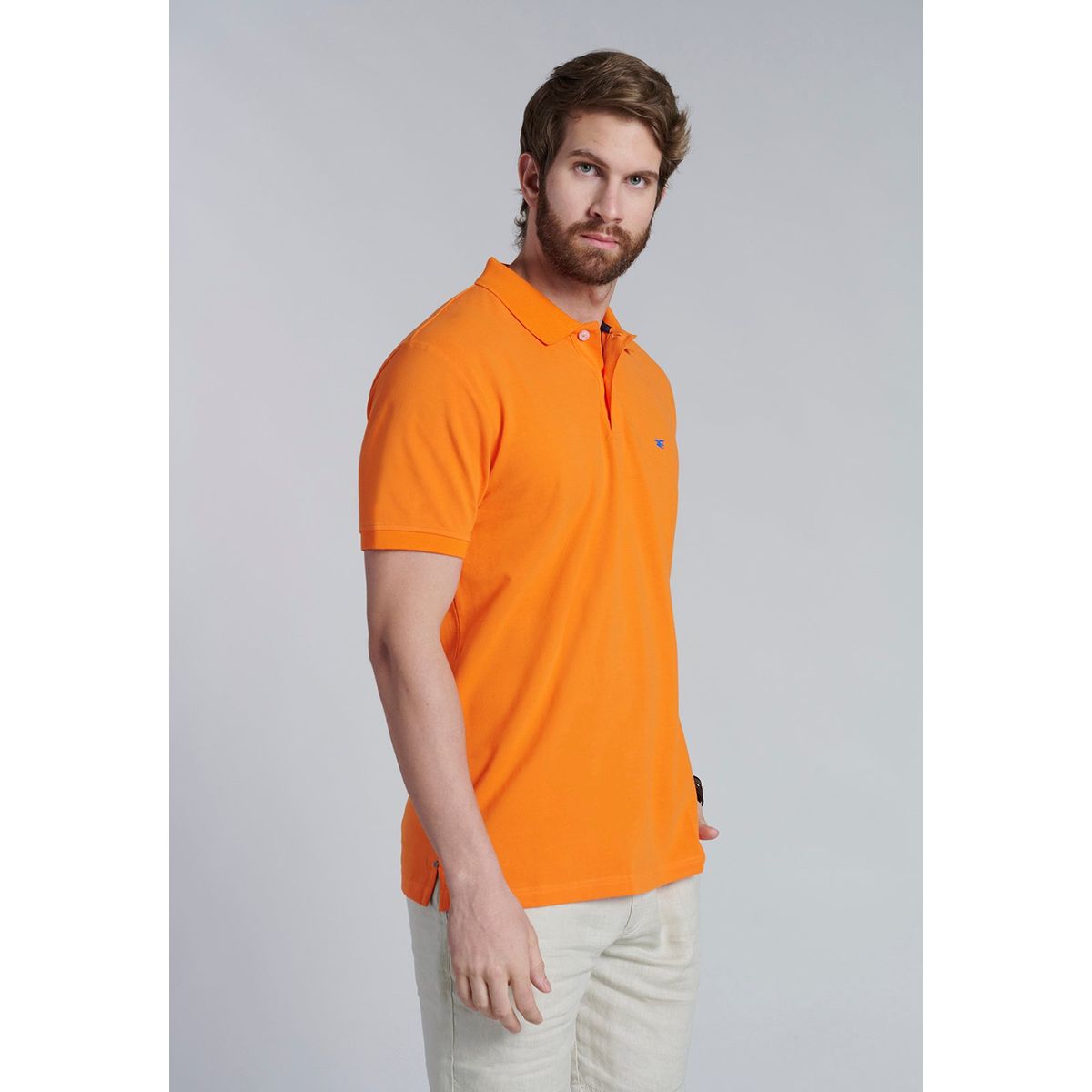 FEROUCH - Polera Pique Básica Naranja Ferouch