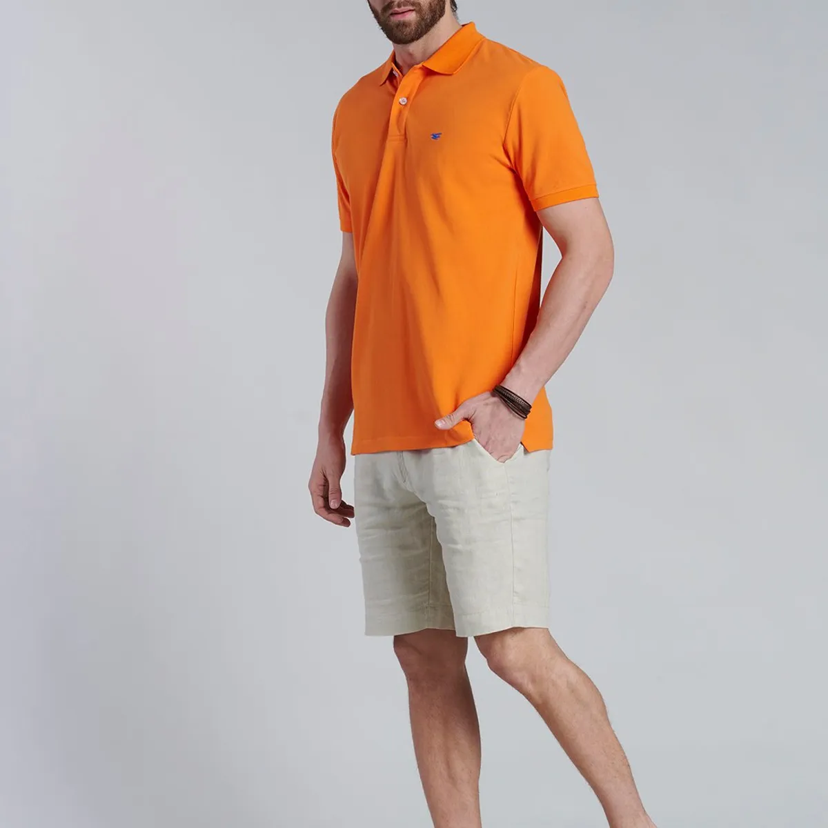 FEROUCH - Polera Pique Básica Naranja Ferouch