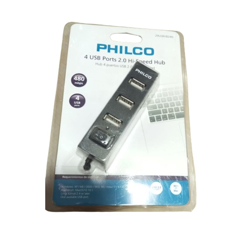 GENERICO - Cargador hub 3 en 1 3 puertos usb con switch.