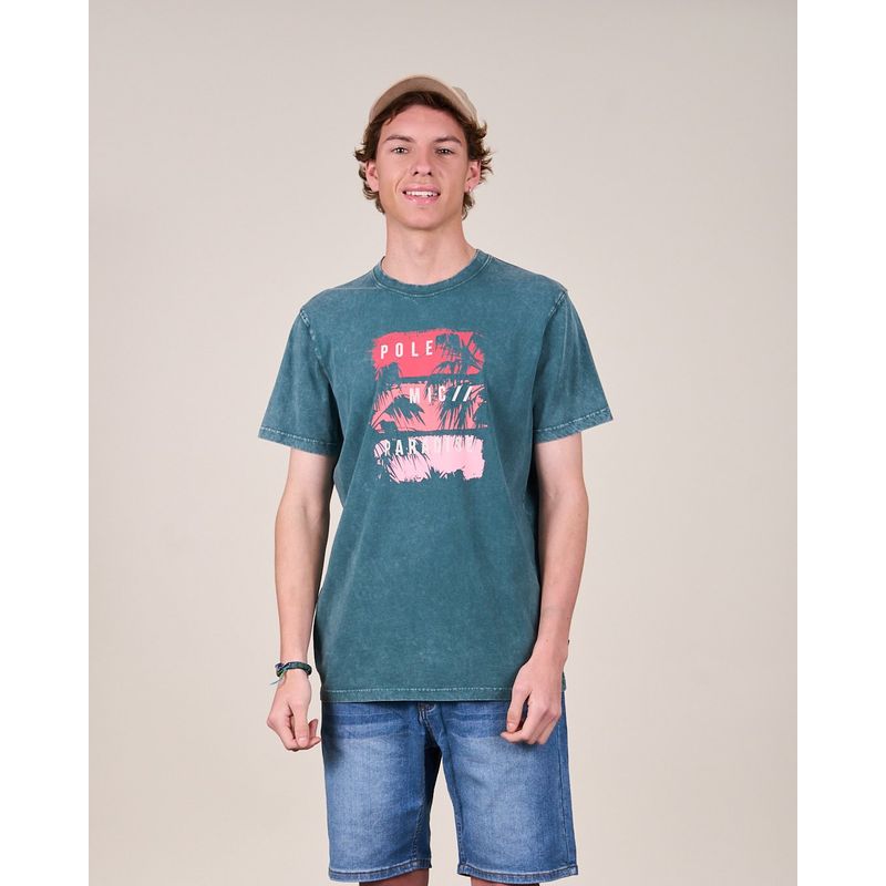 POLEMIC - Polera procesada Paradise manga corta VV1354  - Polemic 