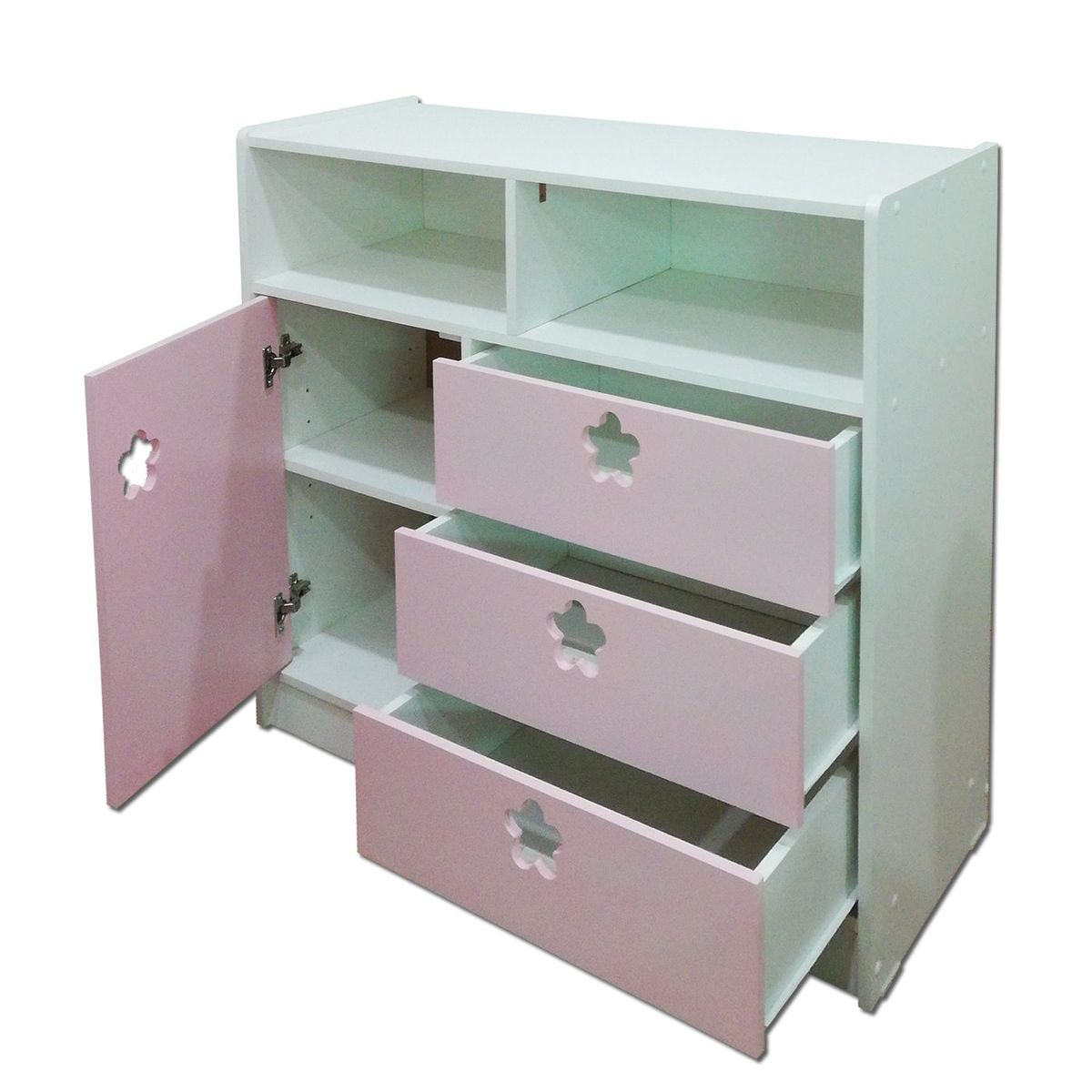 MUEBLES KIDS - Cómoda Mudador rosada flor