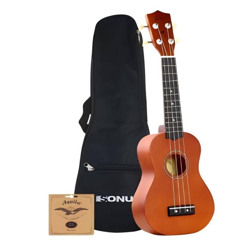 GENERICO - Ukelele 21 pulg Kuai Sonnet con funda café PA-G2-E1