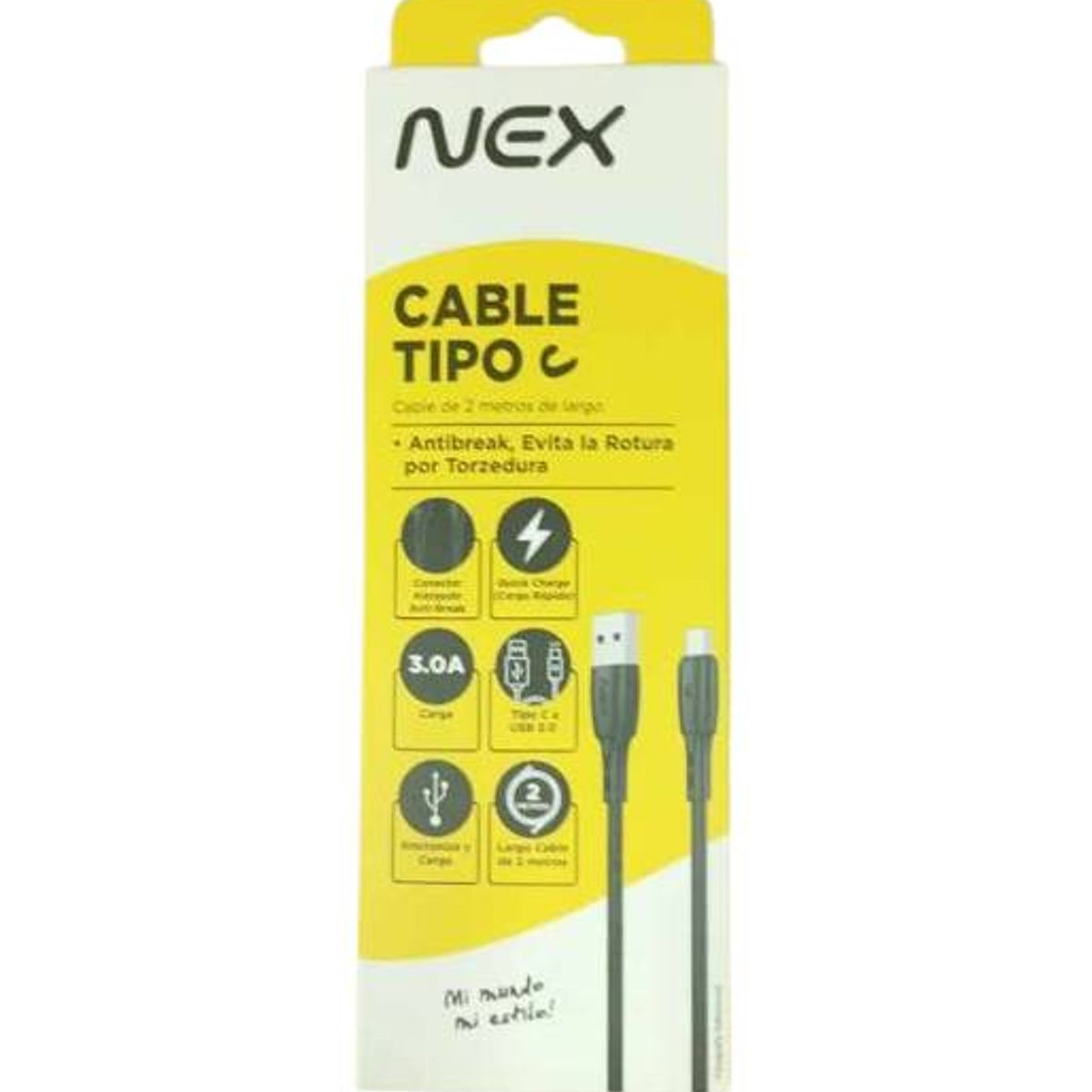 GENERICO - Cable Tipo C 2m Cable Tipo C 2m Cable Tipo C 2m