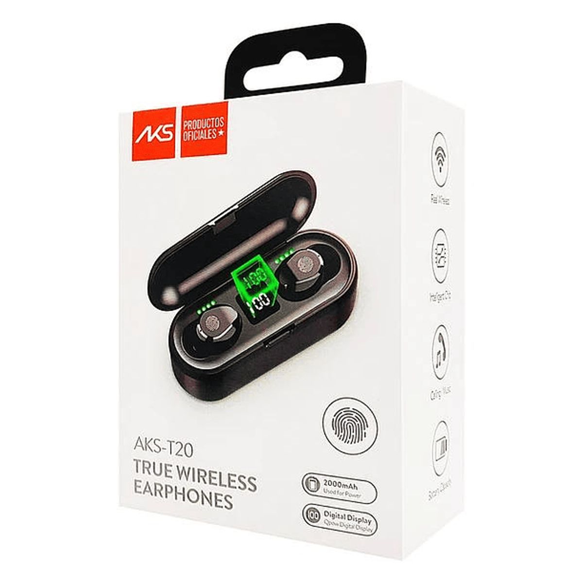 GENERICO - Audífonos Inalámbricos Recargables Bluetooth + Power Bank 2000 F9 PRO