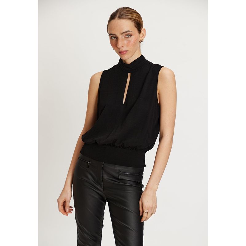 IO - Blusa Sin Mangas Negro Mujer Io