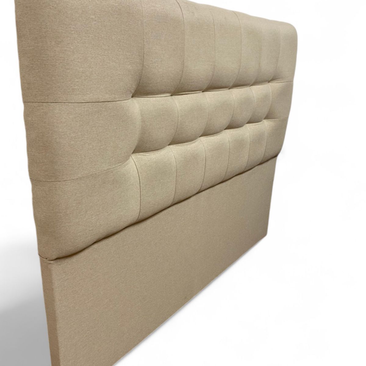 GENERICO - Respaldo De Cama King Valencia Tela Lino Beige