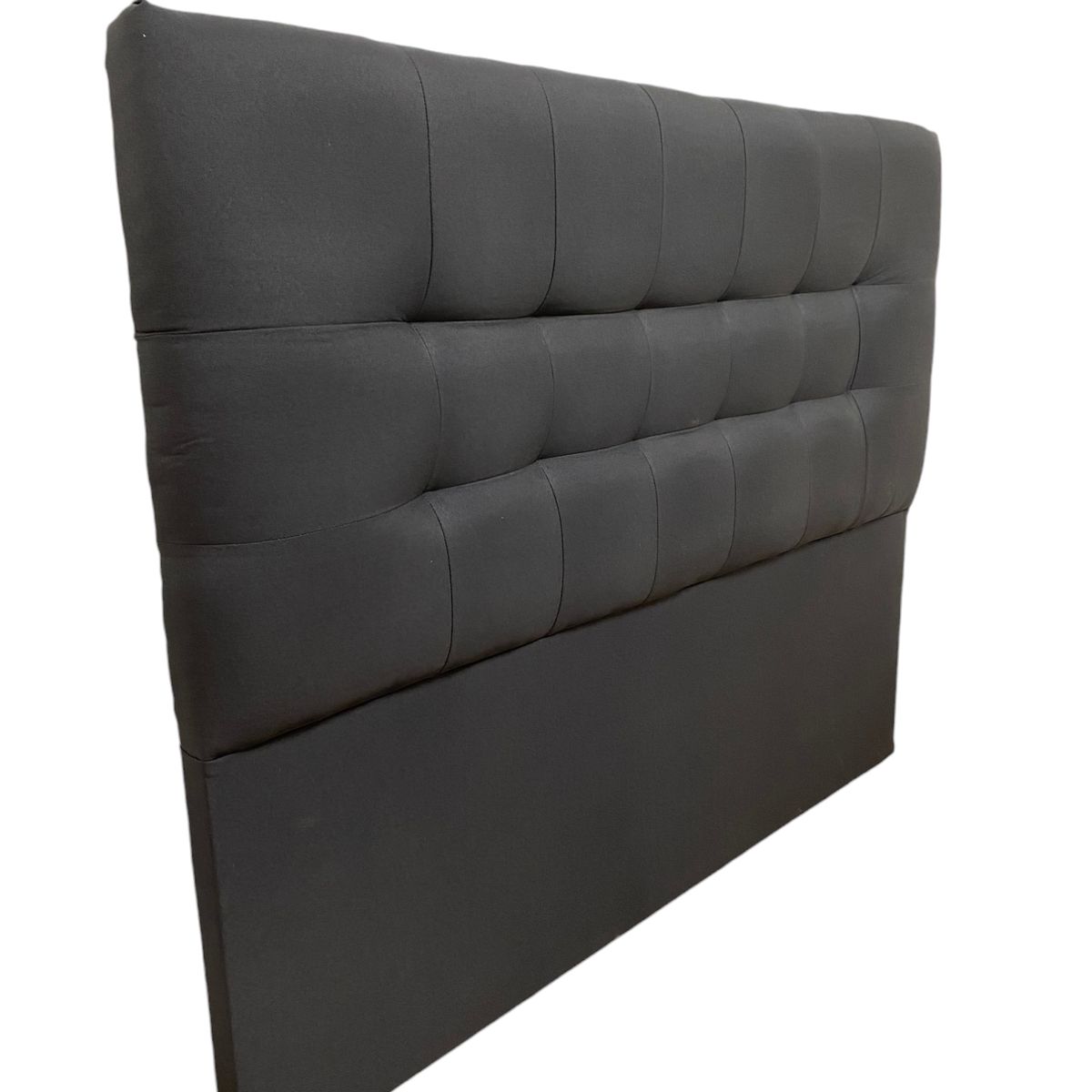 GENERICO - Respaldo De Cama King Valencia Tela Lino Negro