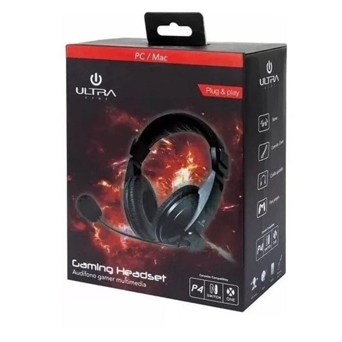 GENERICO - Audífonos Gamer Multimedia Ultra Game con cable