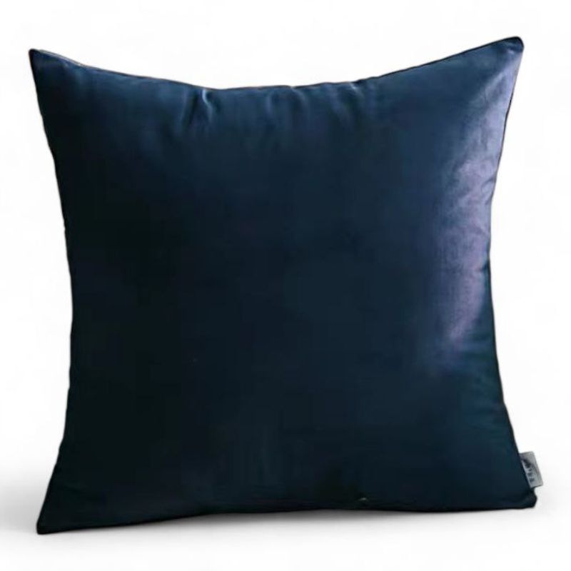 GENERICO - Funda Para Cojin Terciopelo Velvet Liso Pack De 4 Unidades Azul