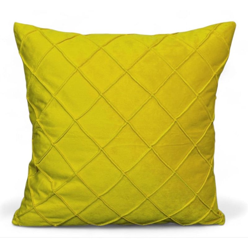 GENERICO - Fundas Para Cojin Tercipelo Rombo Velvet Variedad De Colores - Amarillo