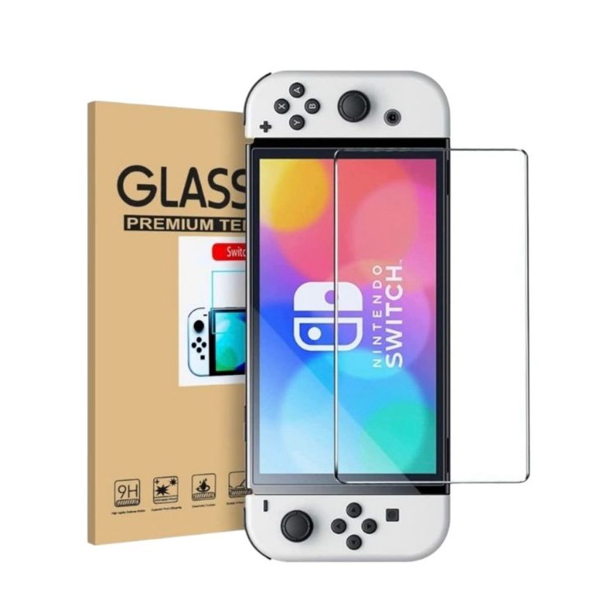 GENERICO - Lamina de Vidrio Templado Para Nintendo Switch OLED Mica