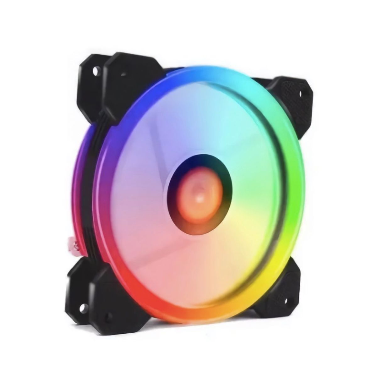 GENERICO - Cooler Ventilador Pc Luz Led Rgb 12cm Multicolor