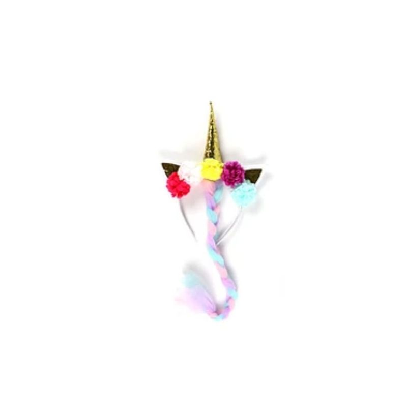 GENERICO - Cintillo Unicornio Con Trenza 25x22cm