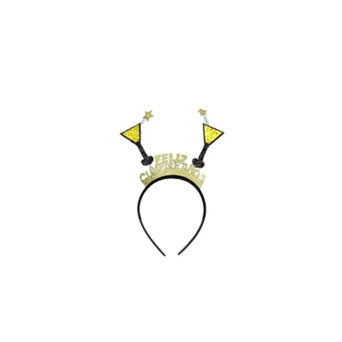 GENERICO - Cintillo De Copas Feliz Cumpleaños 23x18cm color aleatorio