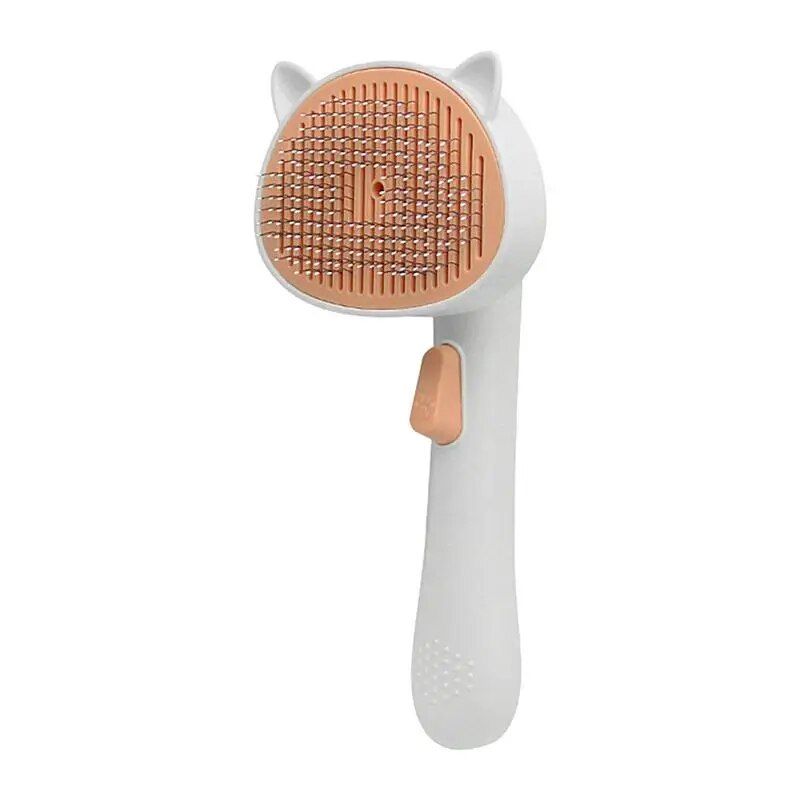 GENERICO - Cepillo Para Mascotas Con Botón Extractor Color Blanco