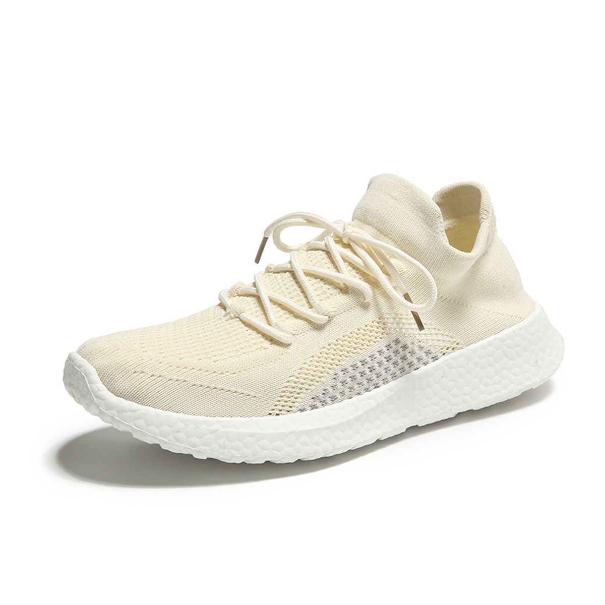 SHANDIAN - Zapatillas Plataforma Mujer Beige