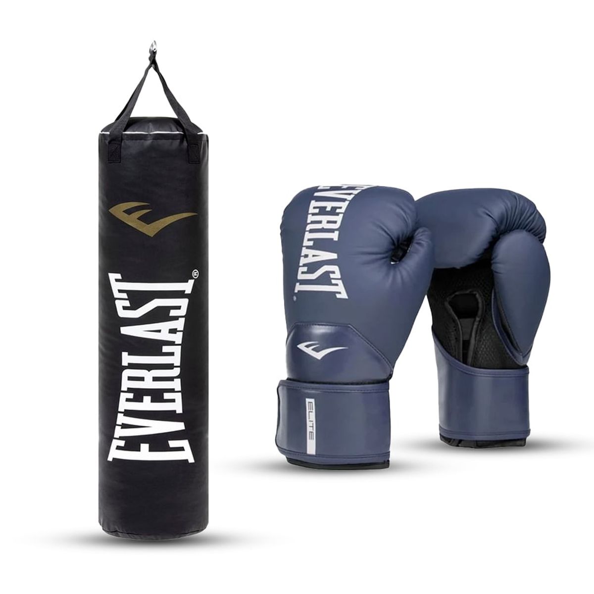 EVERLAST - Kit de Boxeo Everlast Saco y Guante Elite Azul 12oz