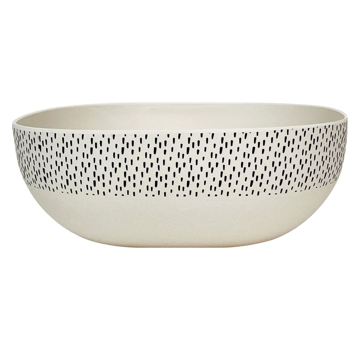 DECOGREEN - Bowl Biobamboo Cuadrado Puntos 20x8 cm