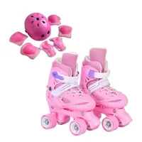 Patines Roller Niña Mas Protecciones Talla M 34 al 37