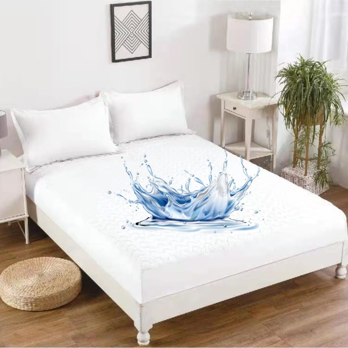 GENERICO - Cubre Colchon 100% Impermeables King Color Blanco