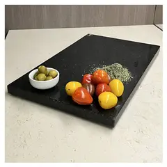 BM BRUNO MARMOL - Tabla Aperitivo Granito Negro San Gabriel 40x23 cm