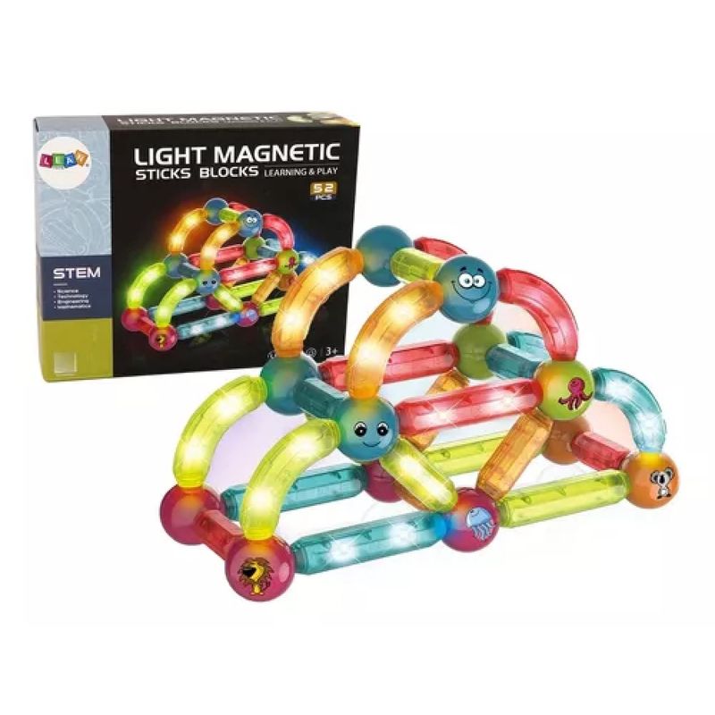 GENERICO - Juguete Didáctico Bloques De Varillas Magnéticos Para Niños