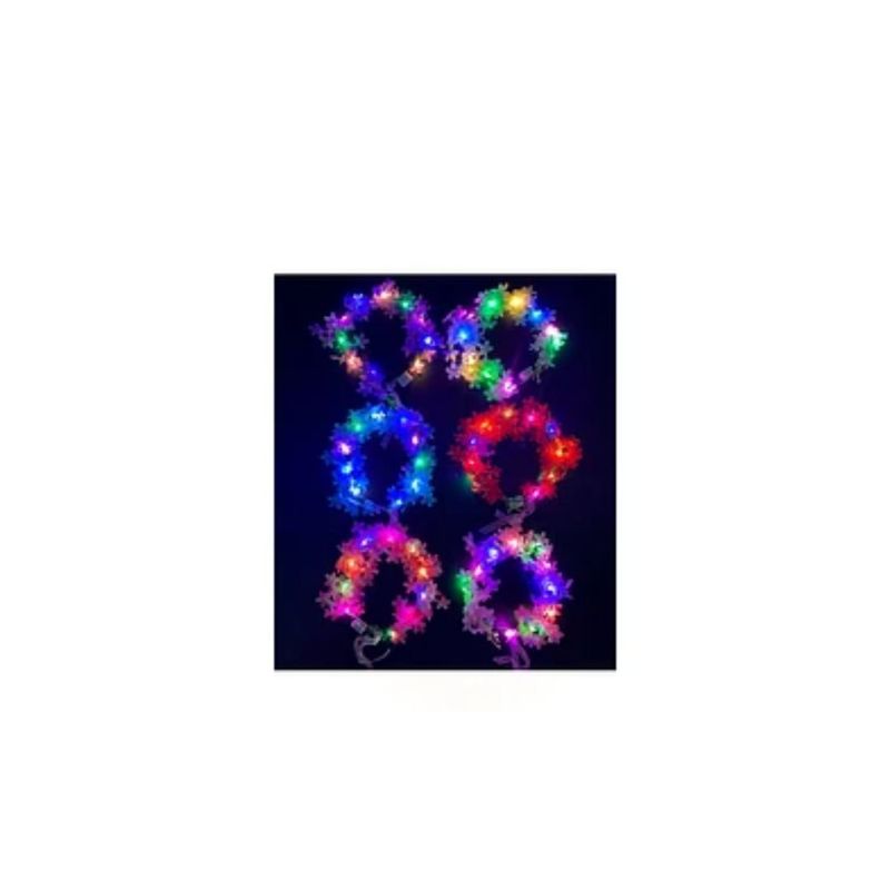 GENERICO - Corona De Flores Con Luz diseños aleatoria 215x24cm 1pcs
