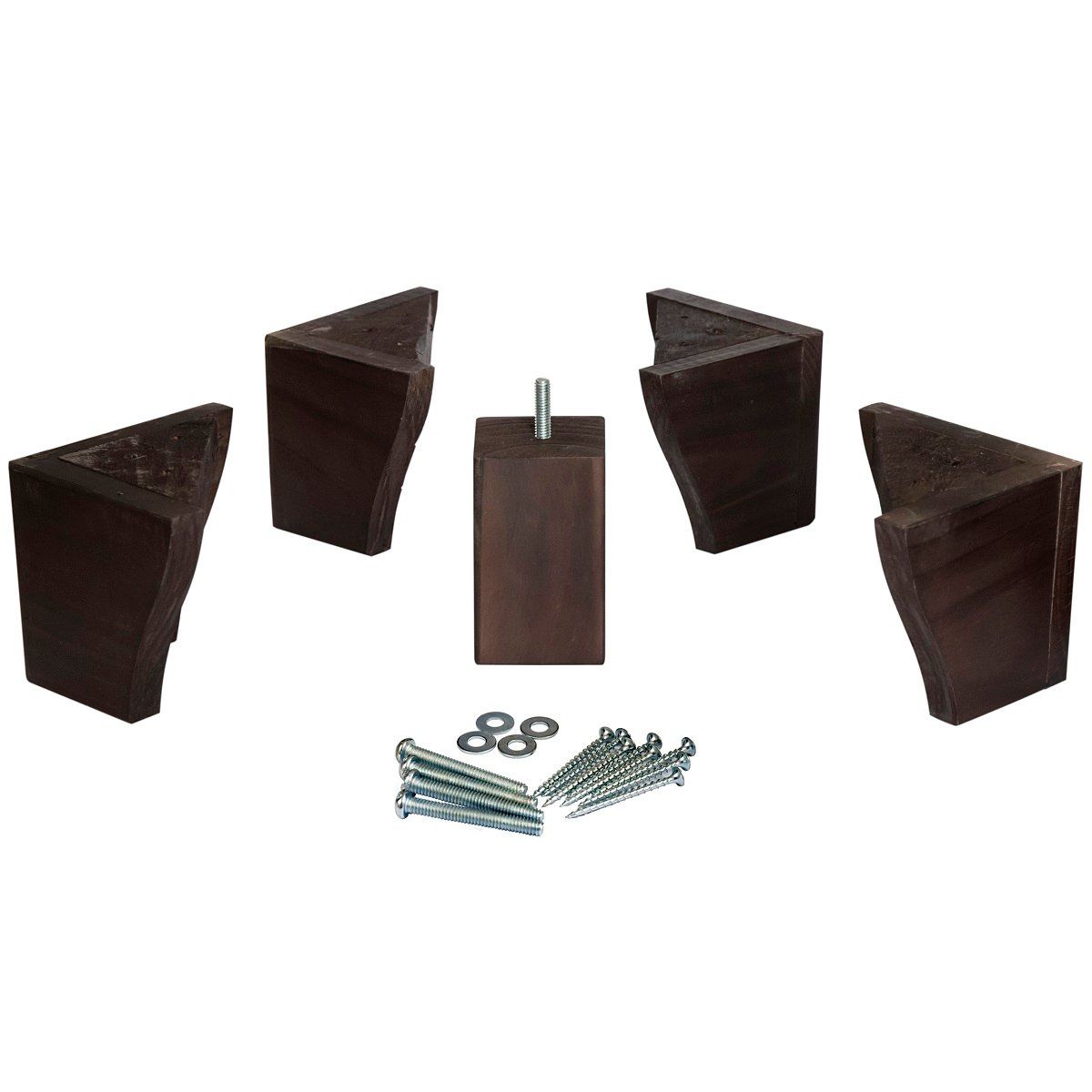 BLOCCARE - Pata Europea Rosen Roble Oscuro 5 Patas Alternativas 11 Cm