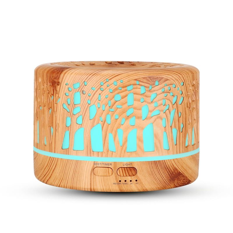 GENERICO - Humidificador difusor Ultrasonico Con Musica Por Bluetooth De Madera