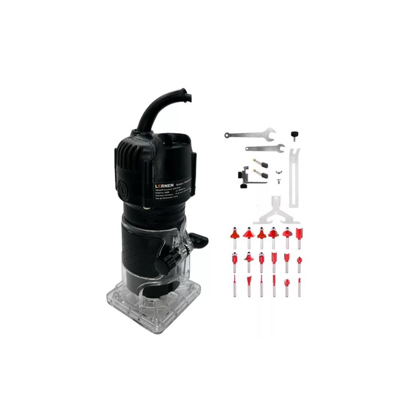 GENERICO - Kit Fresadora Router Tupi 6-635mm - 220v 50hz - 550w