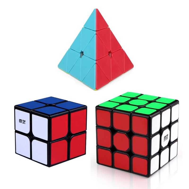 GENERICO - Cubo De Rubik Juego De Tres Piezas 2x2 3x3 Cubo Pirámide