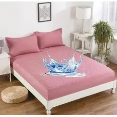 GENERICO - Cubre Colchon 100% Impermeables King Color Palo Rosa