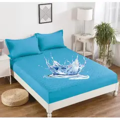 GENERICO - Cubre Colchon 100% Impermeables 2 Plazas Color Celeste